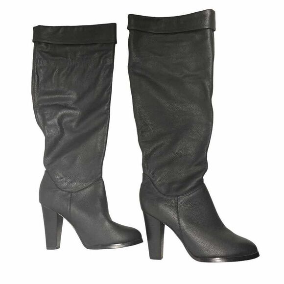 COLLIN STUART Women’s Pull On Leather Knee‎ High Boots Size 8.5 B - Picture 1 of 8
